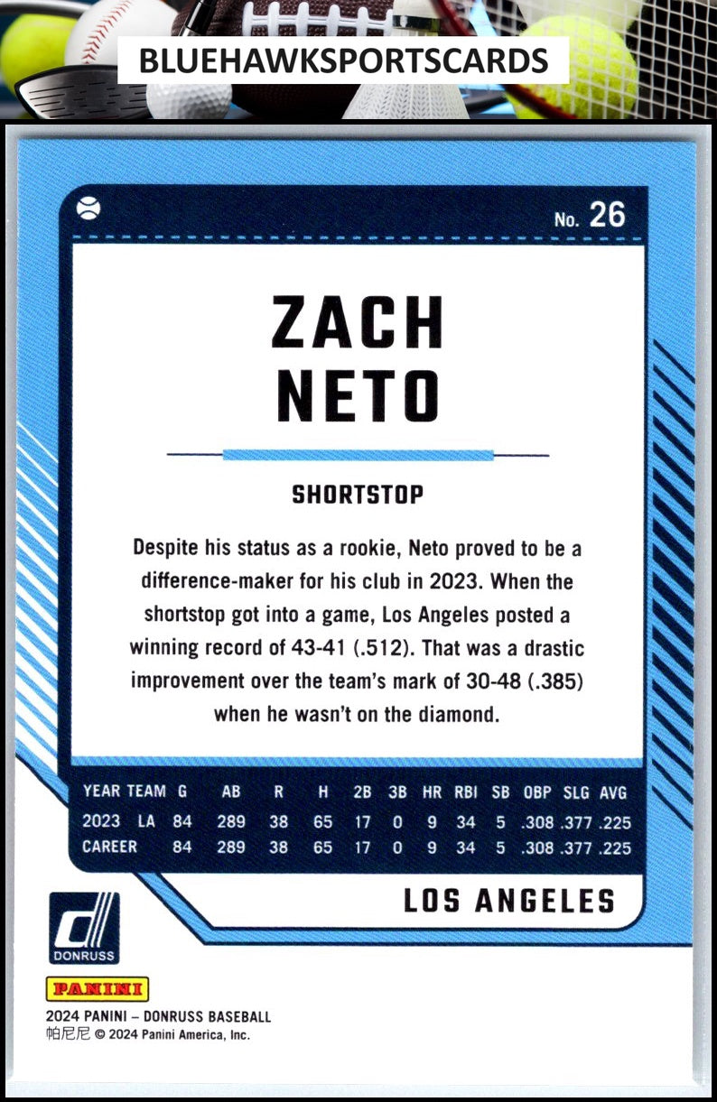 2024 Donruss #26 Zach Neto