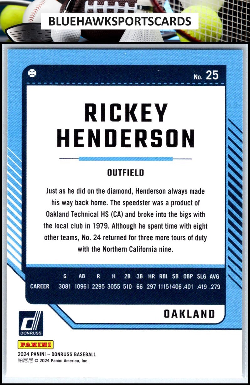 2024 Donruss #25 Rickey Henderson