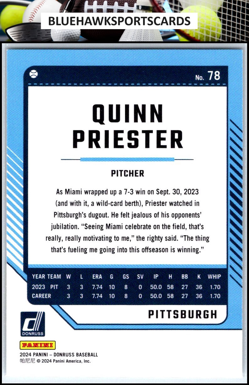 2024 Donruss #78 Quinn Priester