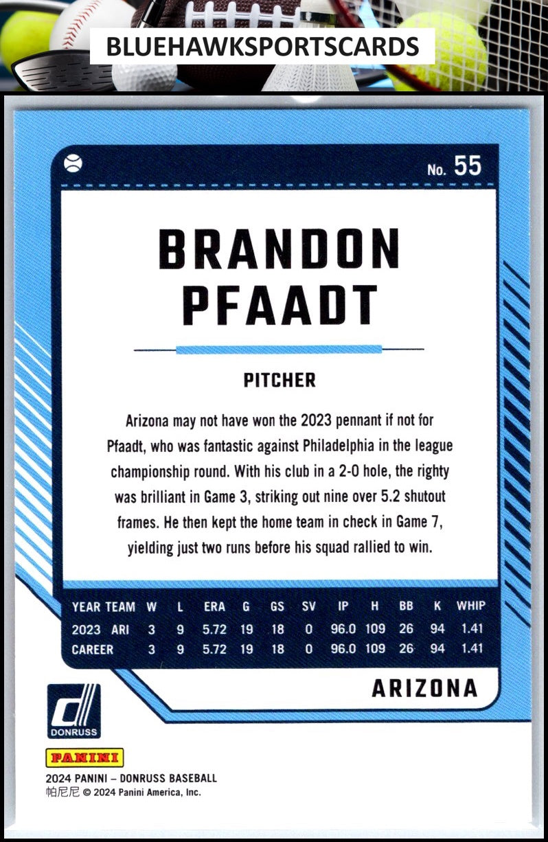 2024 Donruss #55 Brandon Pfaadt