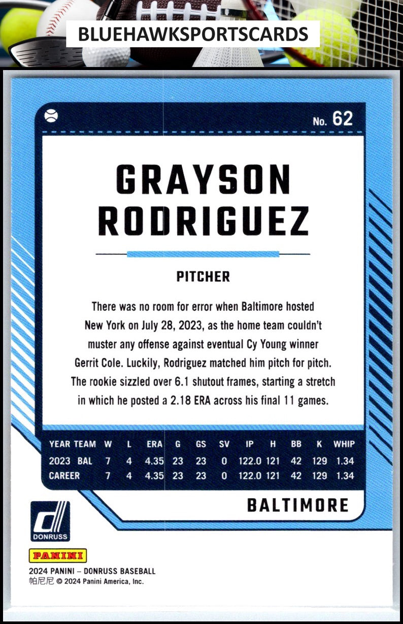 2024 Donruss #62 Grayson Rodriguez