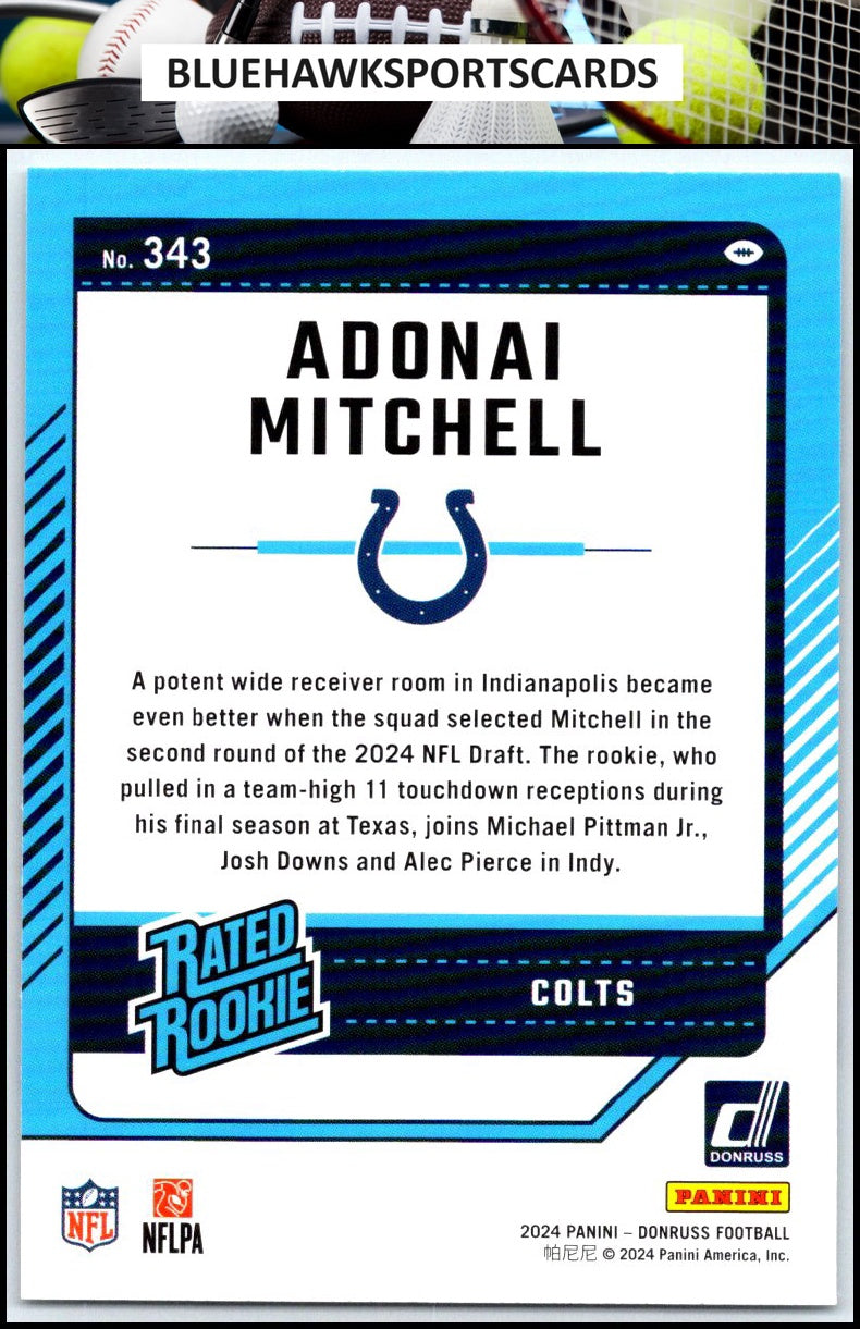 2024 Donruss #343 Adonai Mitchell
