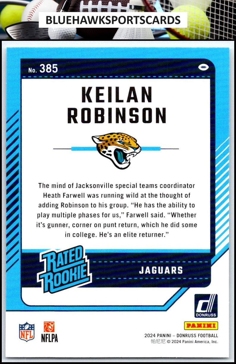 2024 Donruss #385 Keilan Robinson