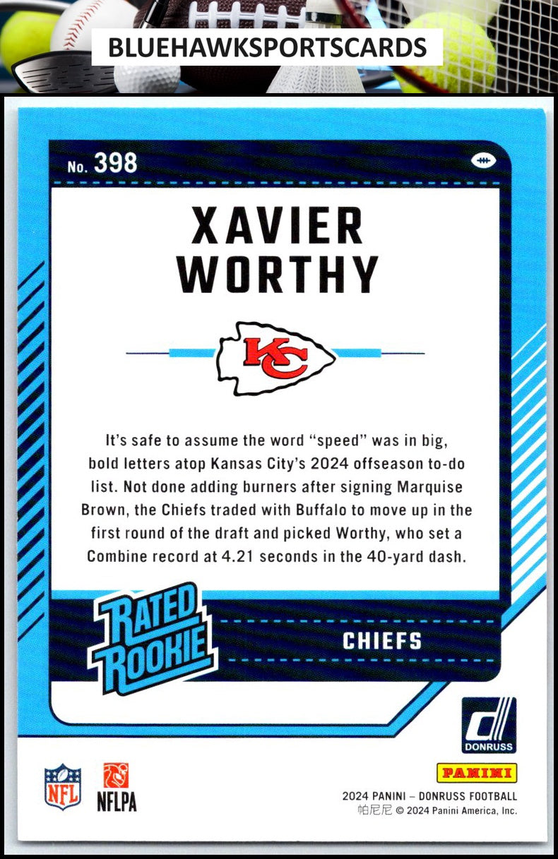 2024 Donruss #398 Xavier Worthy
