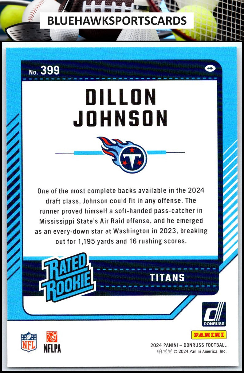 2024 Donruss #399 Dillon Johnson