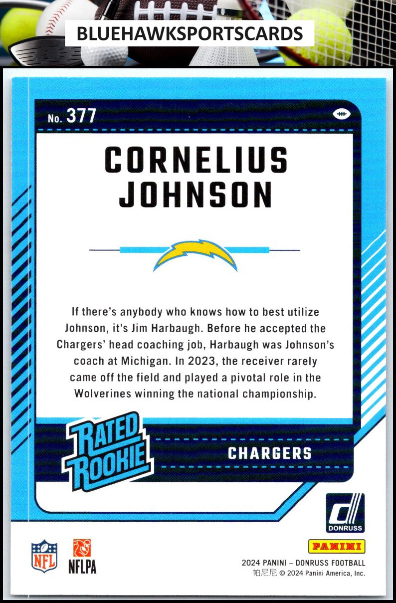 2024 Donruss #377 Cornelius Johnson