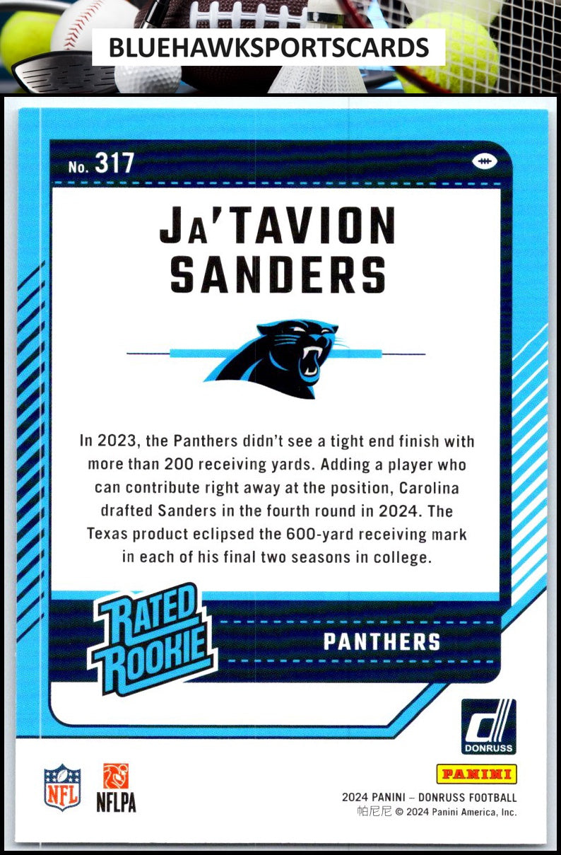 2024 Donruss #317 Ja'Tavion Sanders