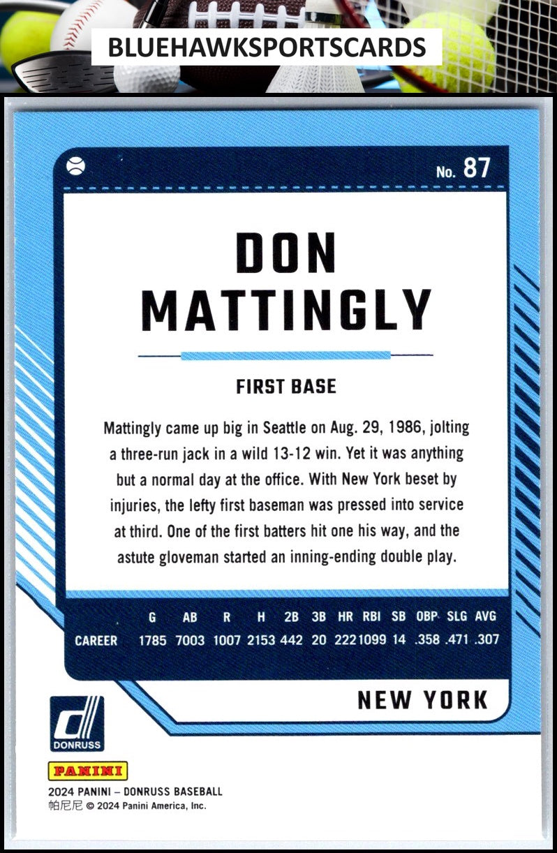 2024 Donruss #87 Don Mattingly Red and Blue