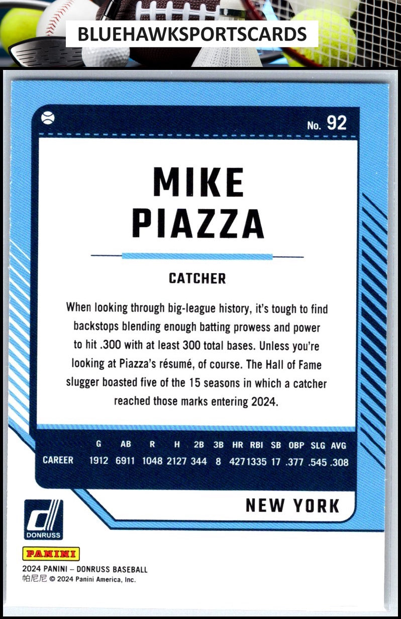 2024 Donruss #92 Mike Piazza Red and Blue