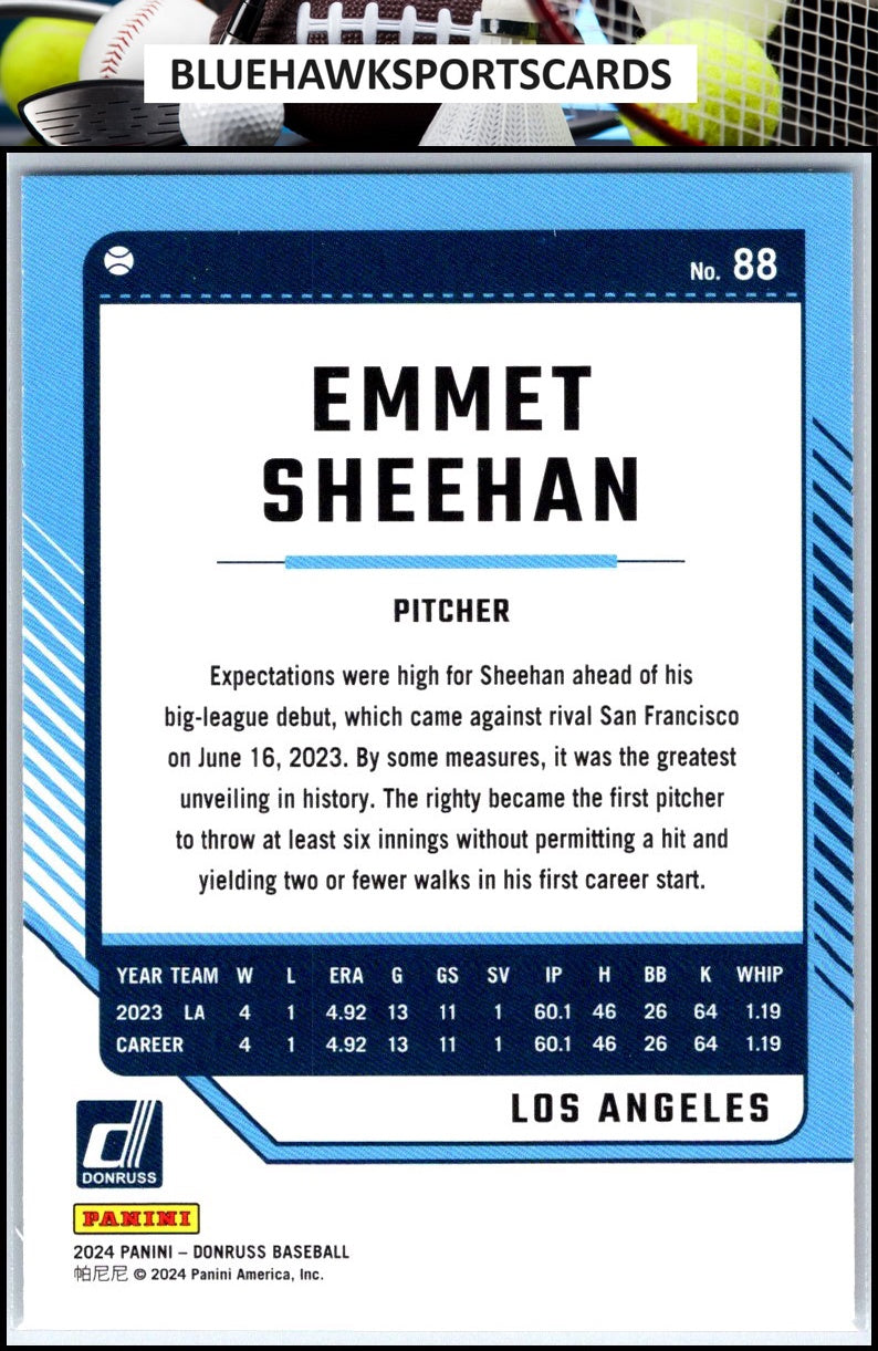 2024 Donruss #88 Emmet Sheehan Red and Blue
