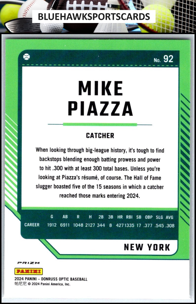 2024 Donruss #92 Mike Piazza Optic Red Velocity Prizm