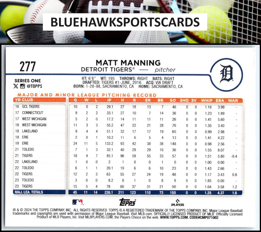 2024 Topps #277 Matt Manning