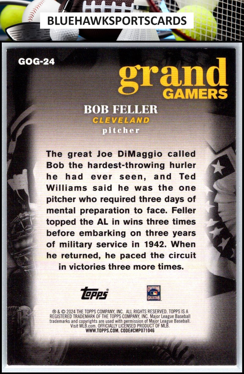 2024 Topps #GOG-24 Bob Feller Grand Gamers