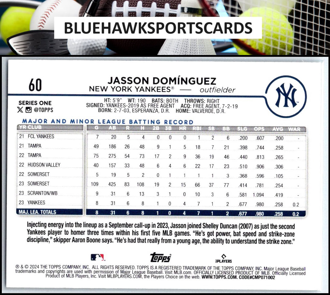 2024 Topps #60 Jasson Domínguez