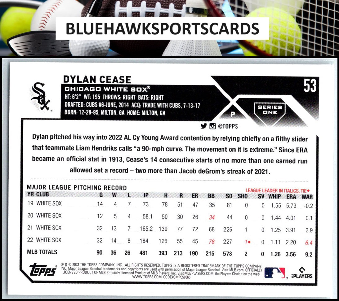 2023 Topps #53 Dylan Cease