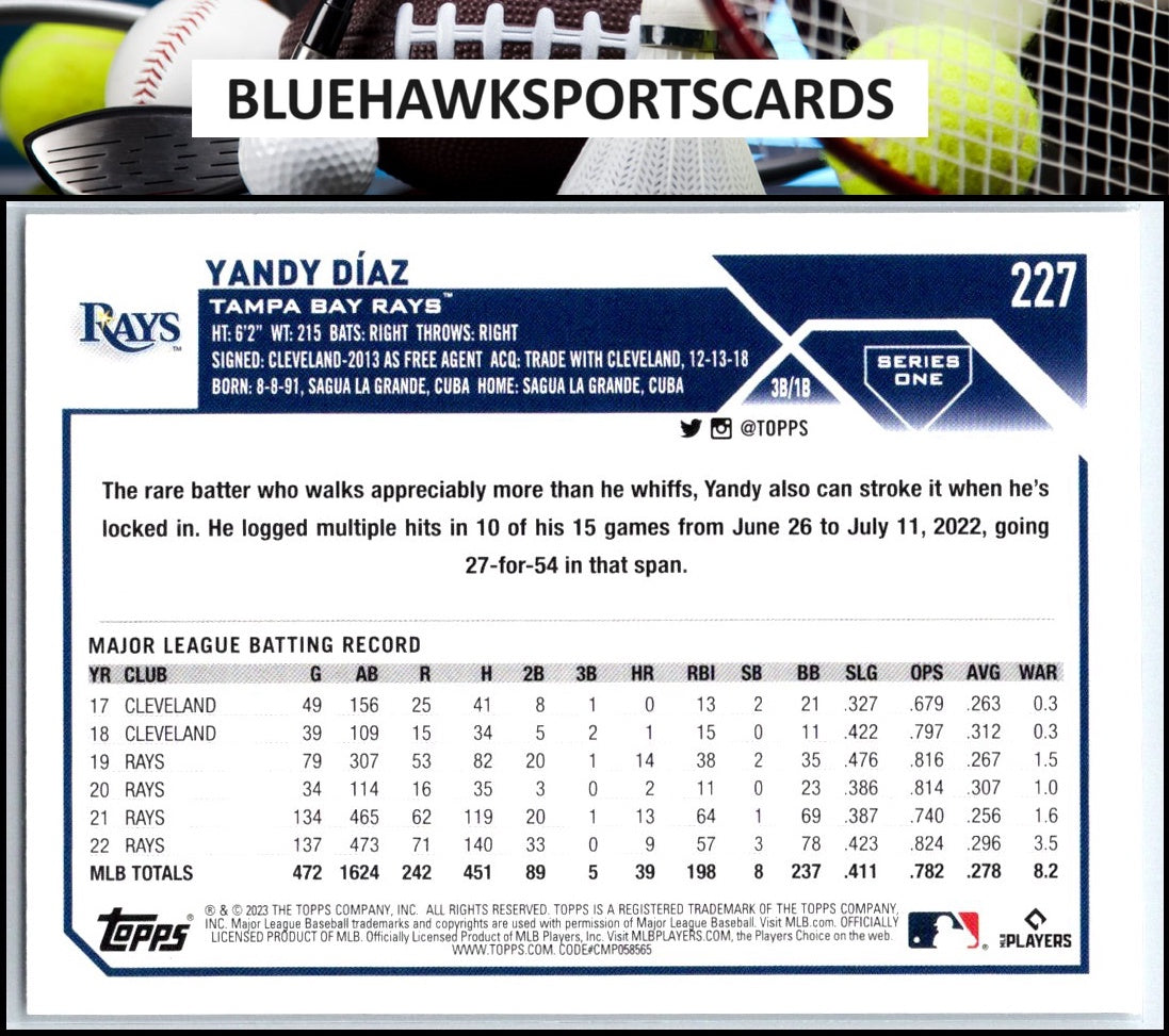 2023 Topps #227 Yandy Diaz