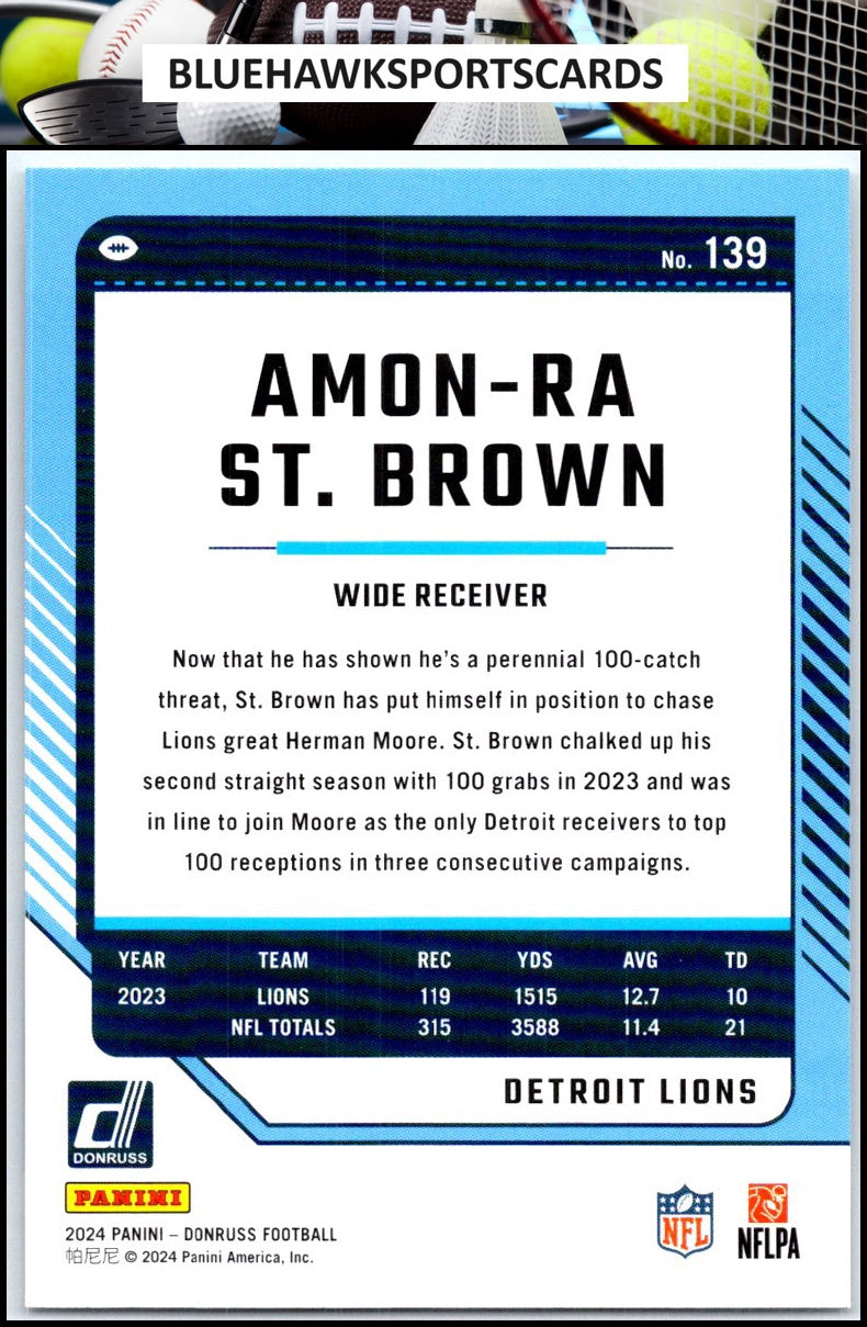 2024 Donruss #139 Amon-Ra St. Brown