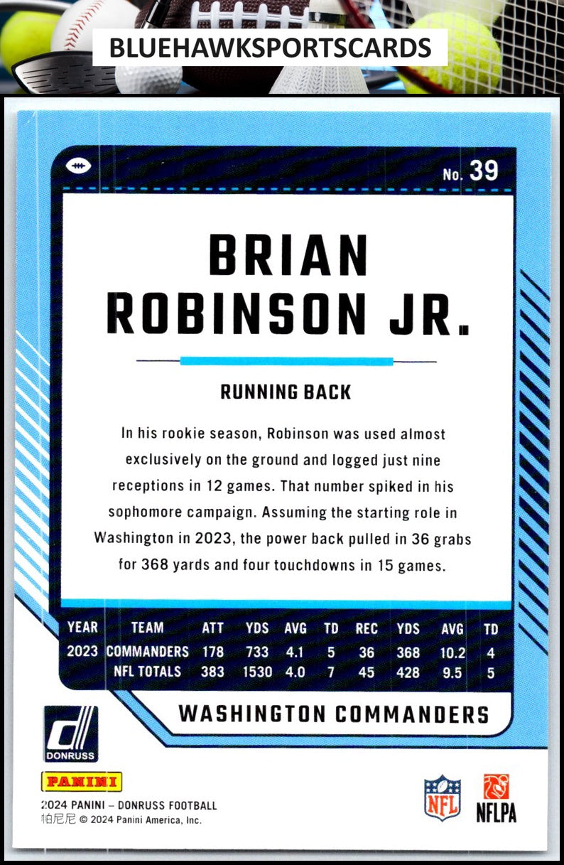 2024 Donruss #39 Brian Robinson Jr.