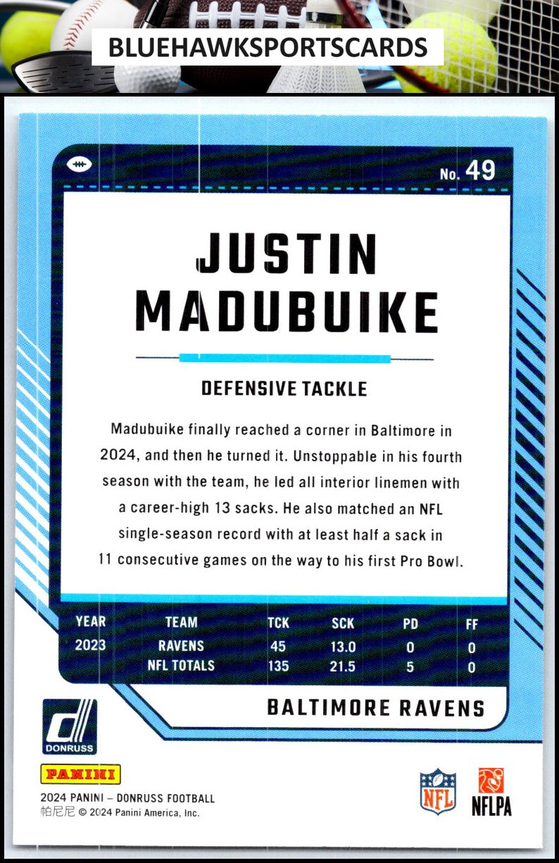 2024 Donruss #49 Justin Madubuike