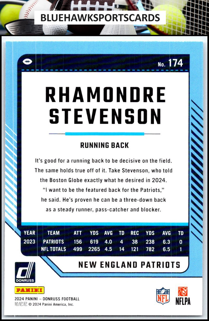 2024 Donruss #174 Rhamondre Stevenson