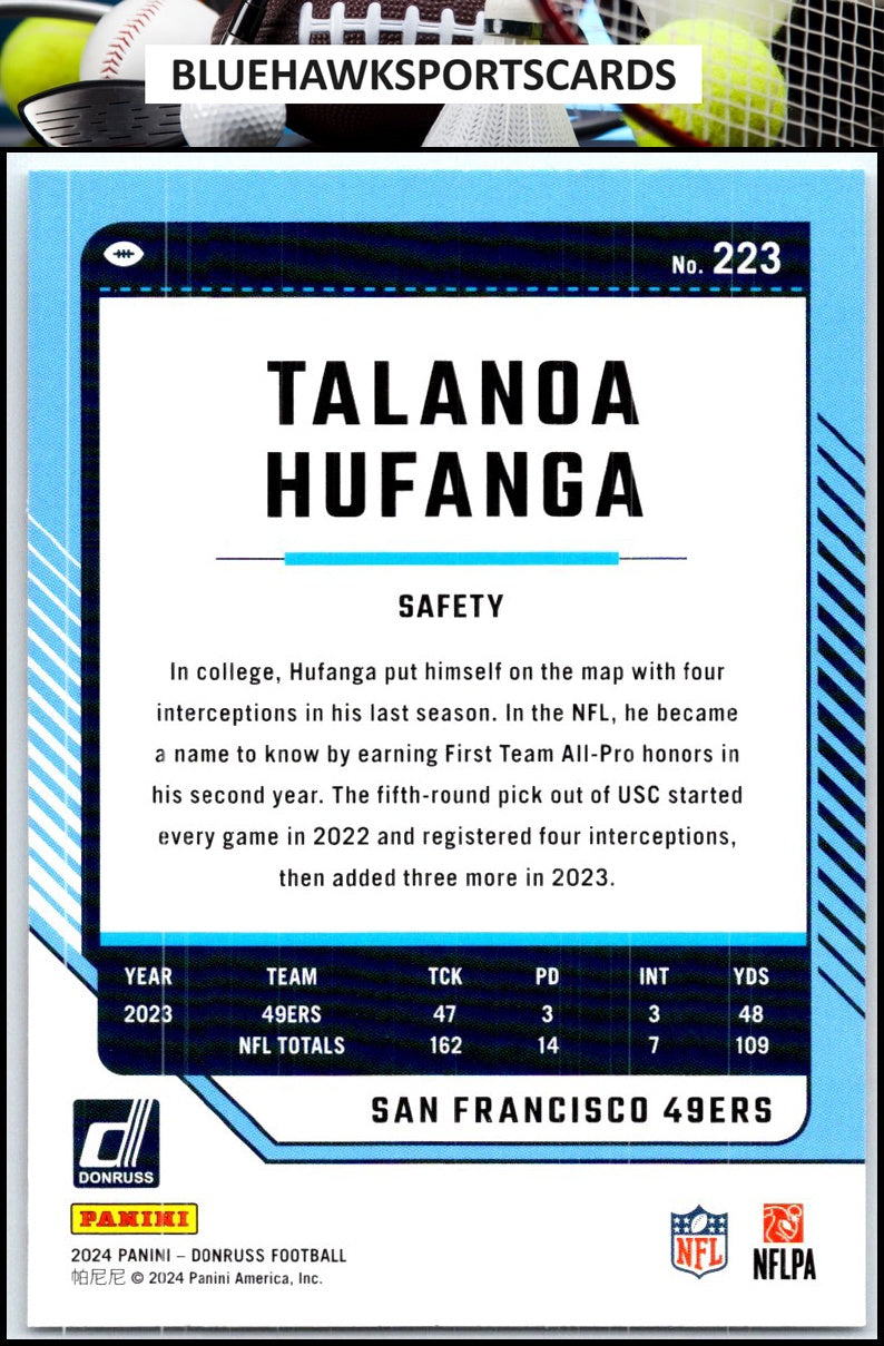 2024 Donruss #223 Talanoa Hufanga