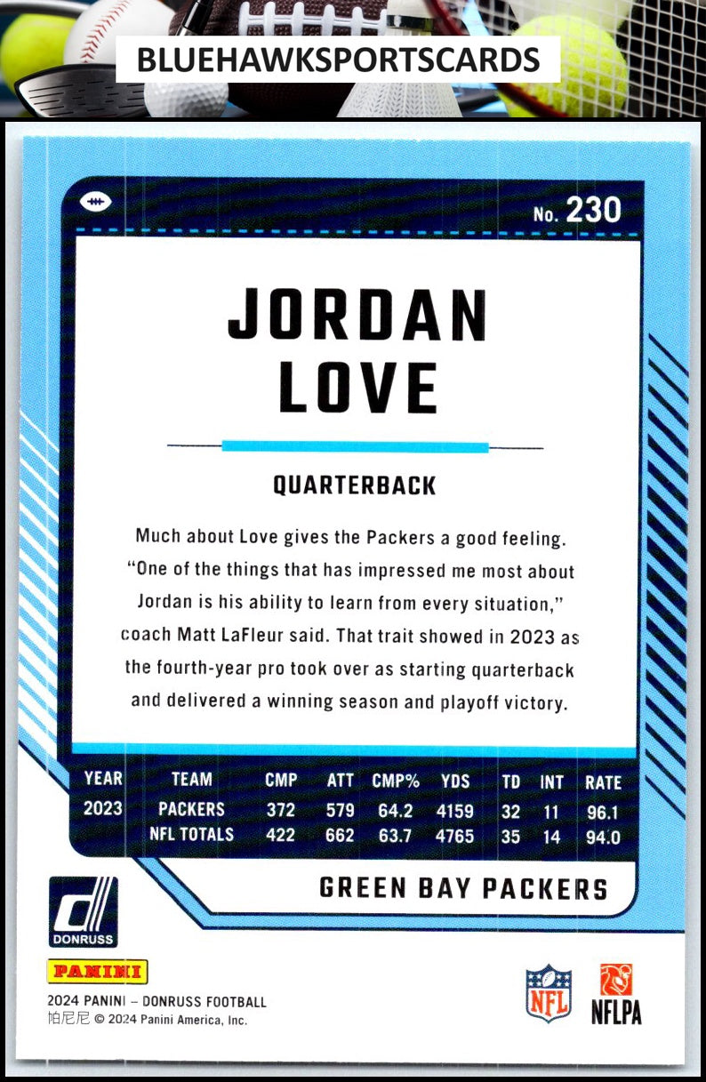 2024 Donruss #230 Jordan Love