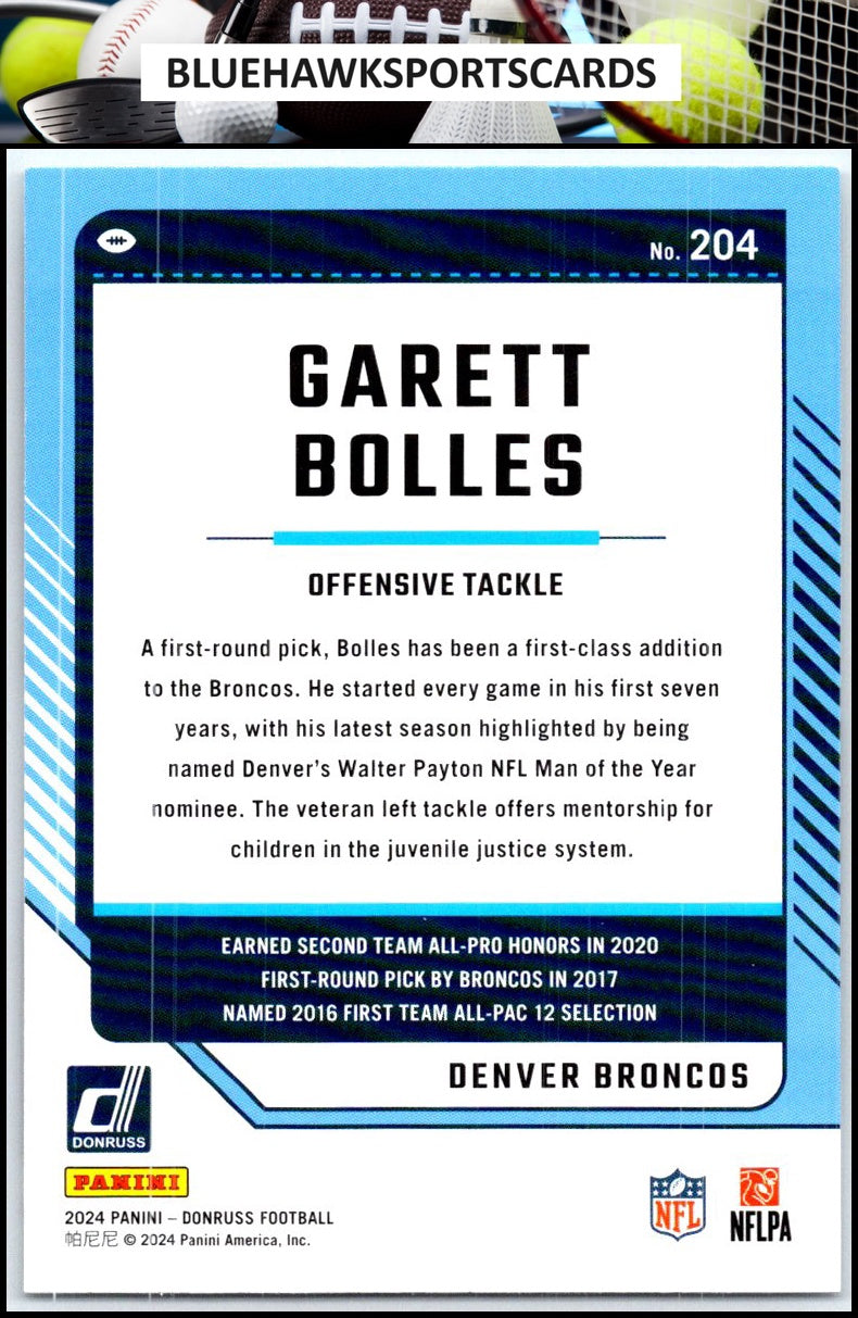 2024 Donruss #204 Garrett Bolles
