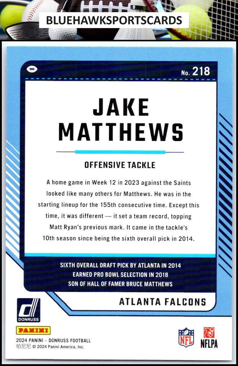 2024 Donruss #218 Jake Matthews