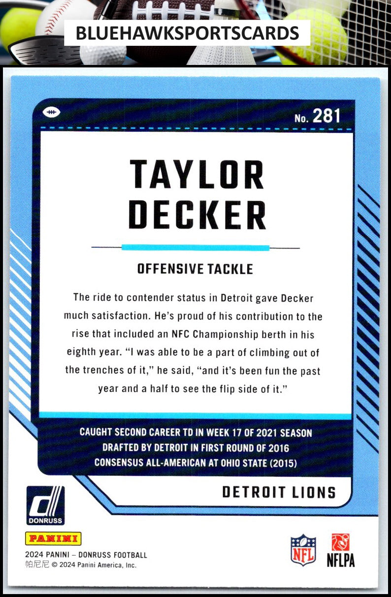 2024 Donruss #281 Taylor Decker