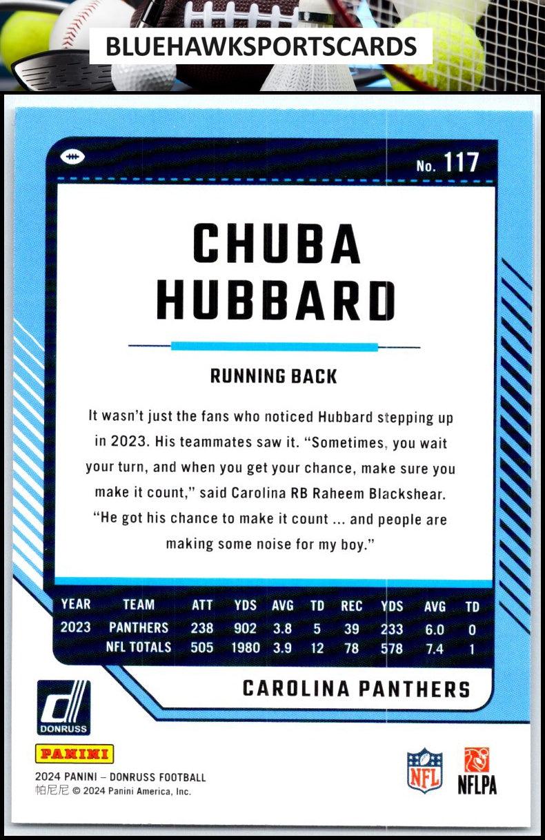 2024 Donruss #117 Chuba Hubbard