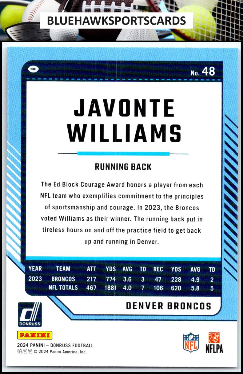 2024 Donruss #48 Javonte Williams