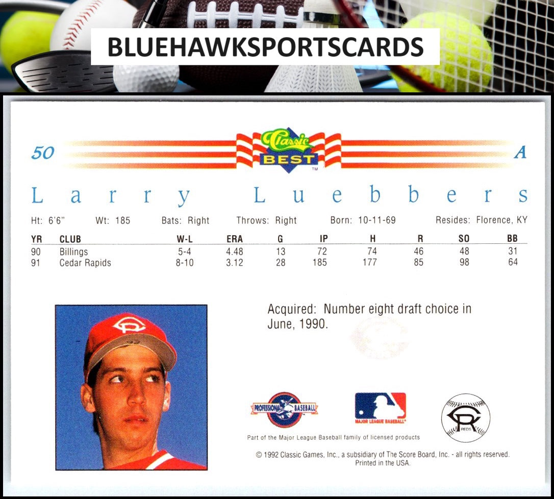 1992 Classic Best #50 Larry Luebbers