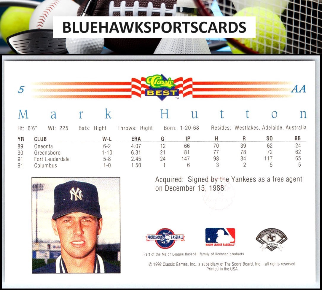1992 Classic Best #5 Mark Hutton