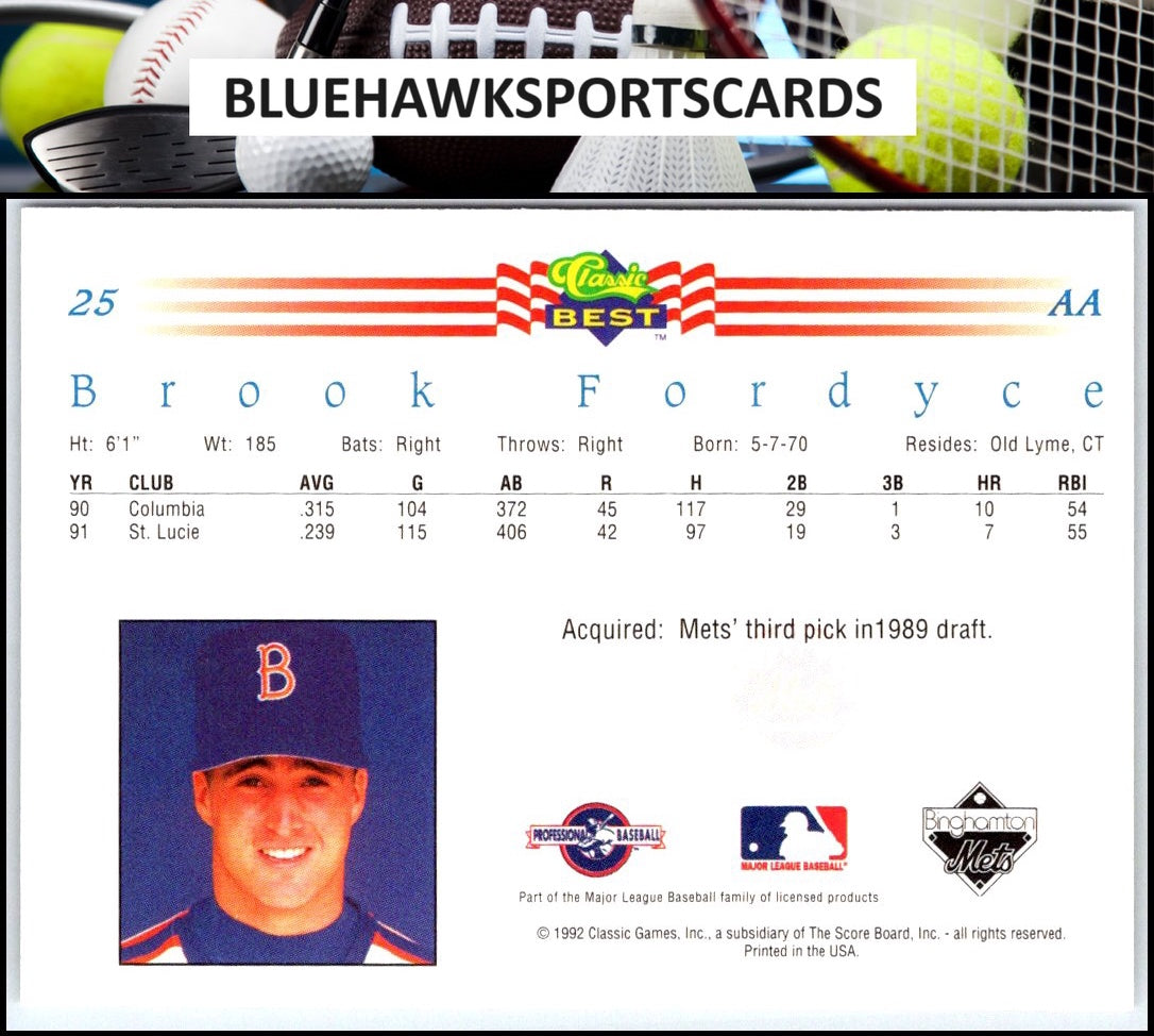1992 Classic Best #25 Brook Fordyce