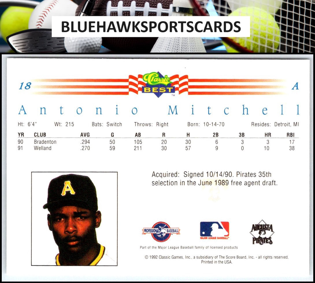 1992 Classic Best #18 Antonio Mitchell
