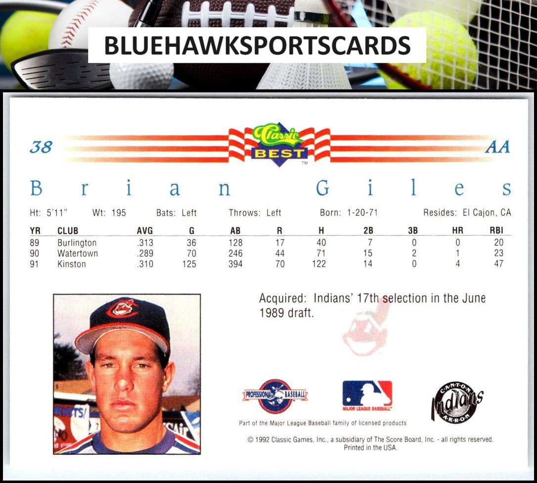 1992 Classic Best #38 Brian Giles