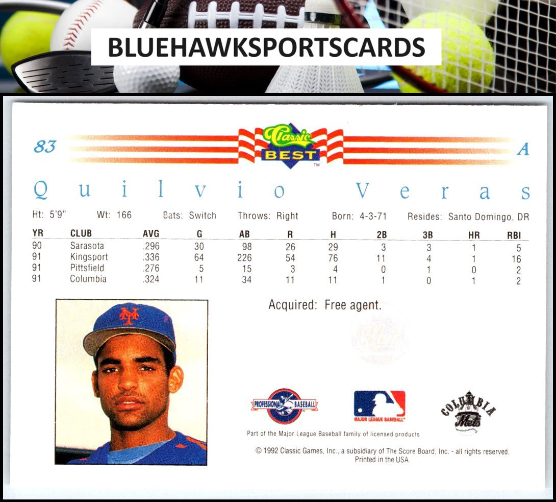 1992 Classic Best #83 Quilvio Veras