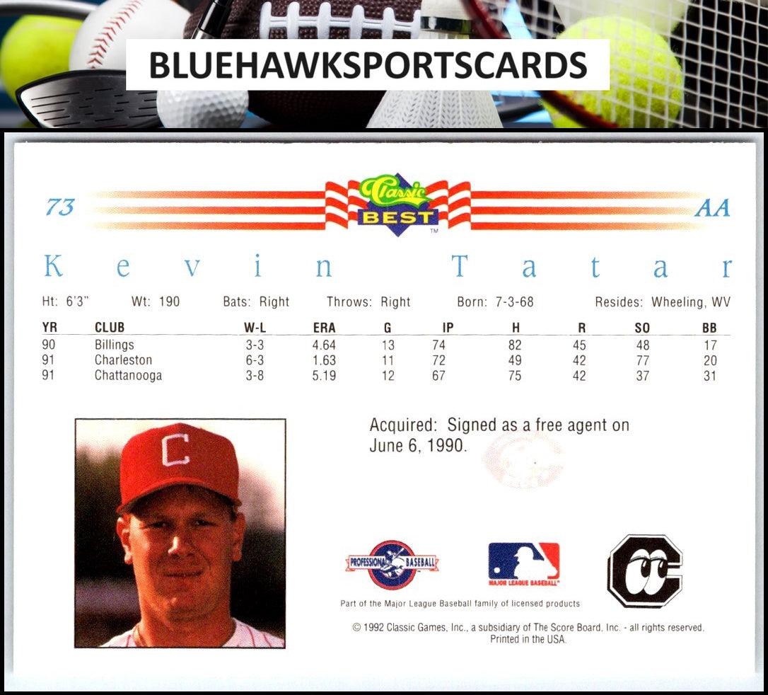 1992 Classic Best #73 Kevin Tatar