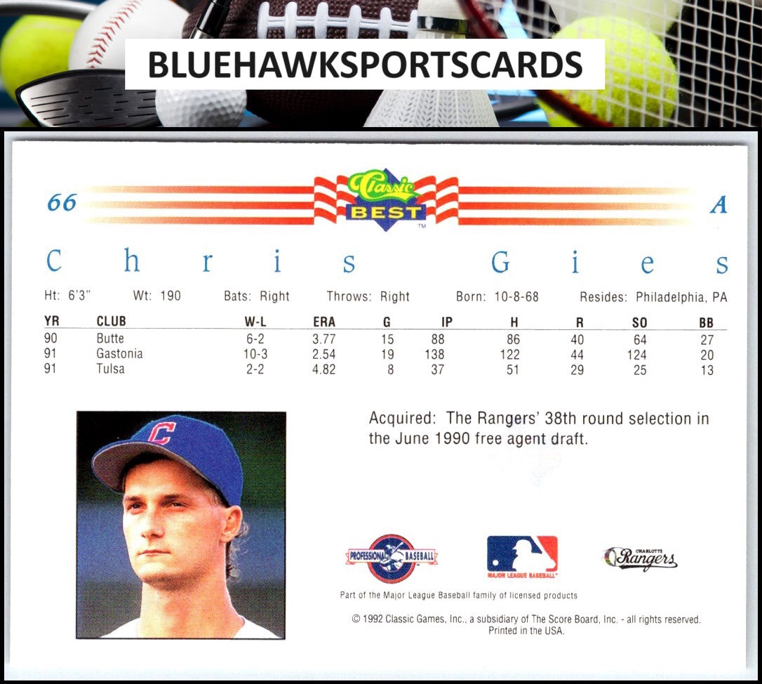 1992 Classic Best #66 Chris Gies