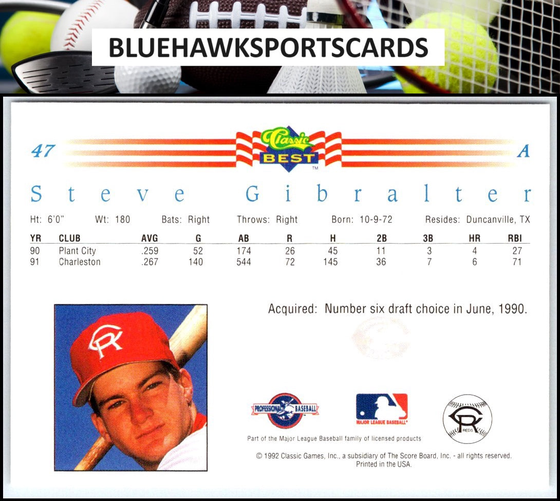 1992 Classic Best #47 Steve Gibralter