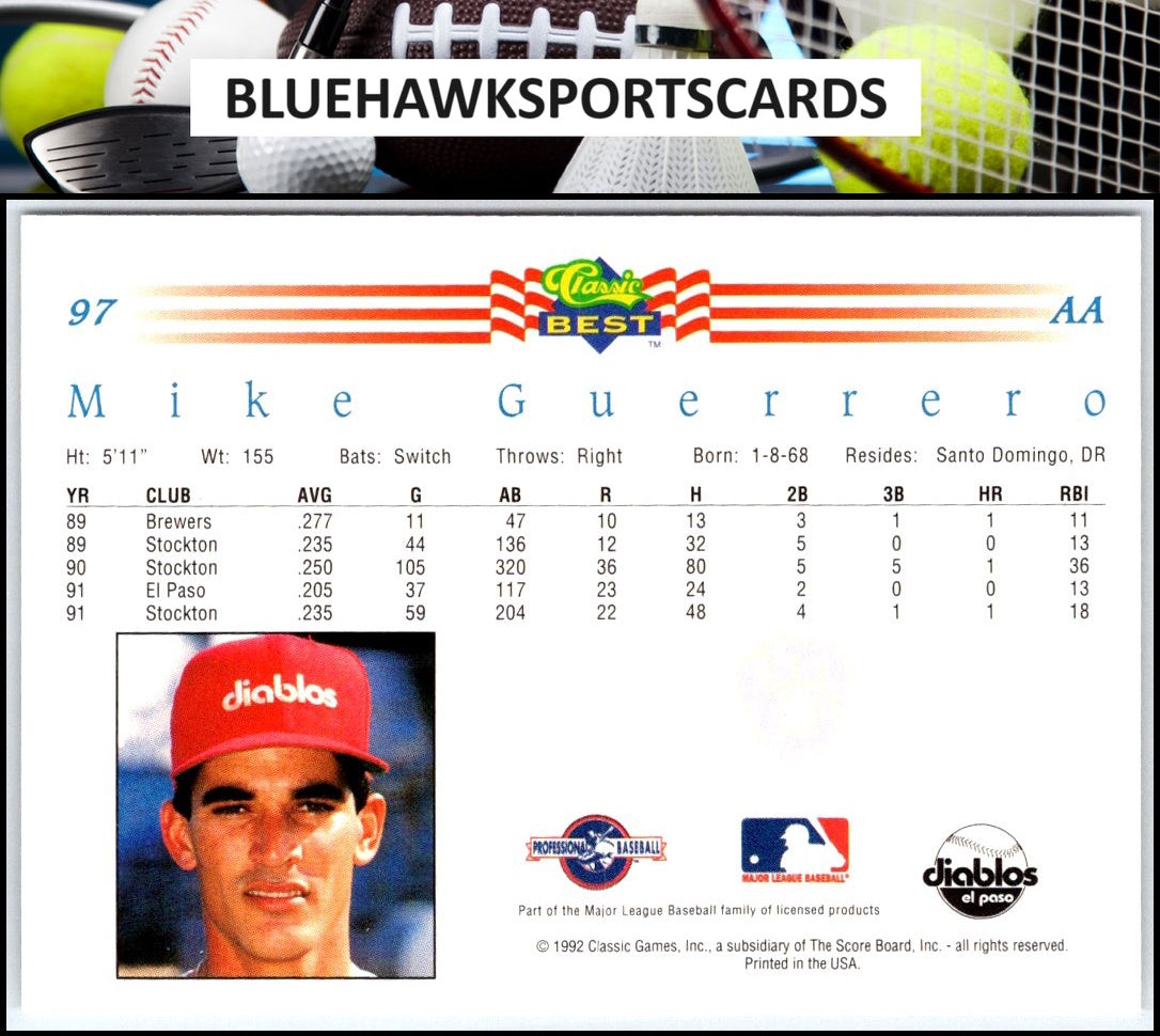 1992 Classic Best #97 Mike Guerrero