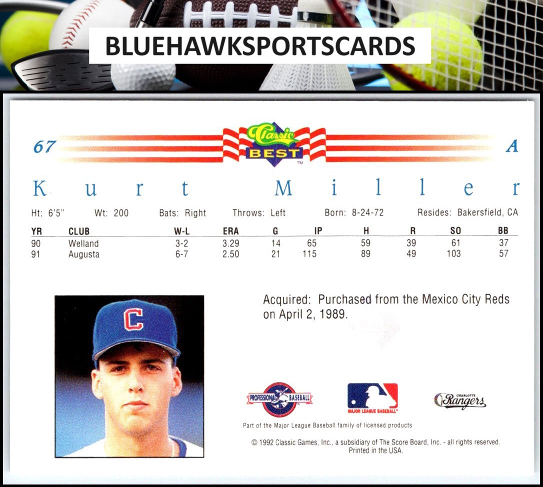 1992 Classic Best #67 Kurt Miller