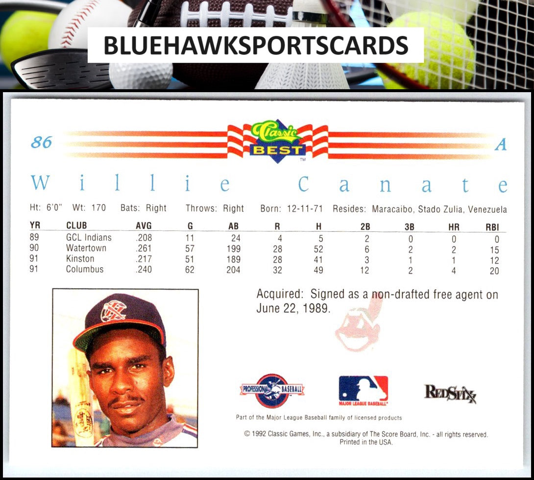 1992 Classic Best #86 Willie Canate