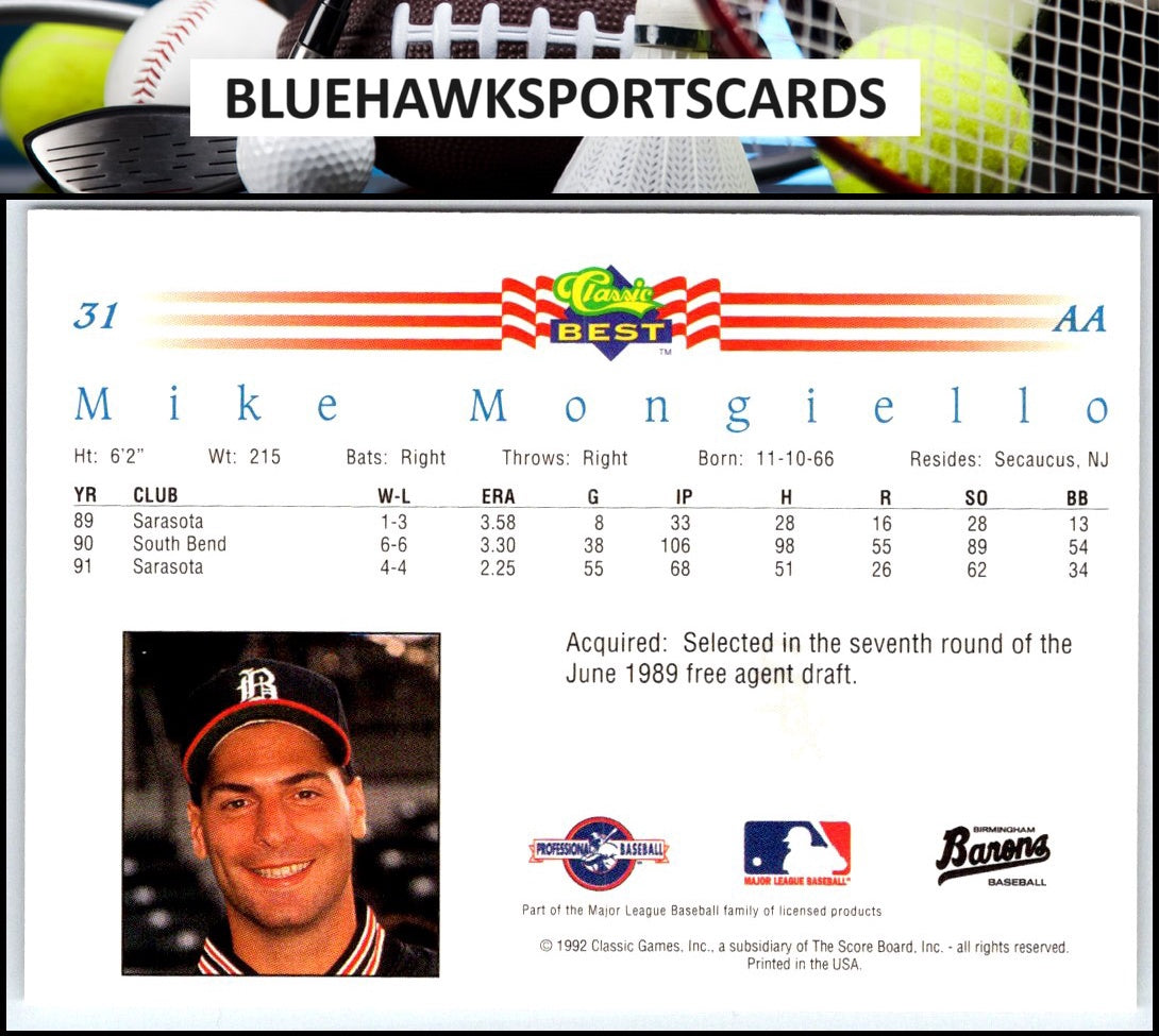 1992 Classic Best #31 Mike Mongiello
