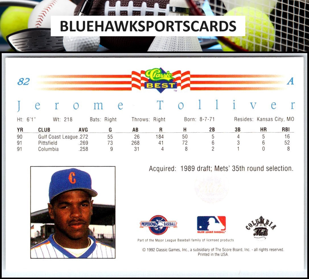 1992 Classic Best #82 Jerome Tolliver