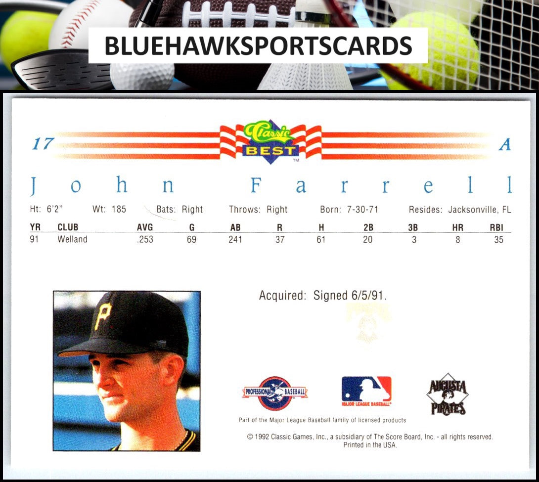 1992 Classic Best #17 John Farrell