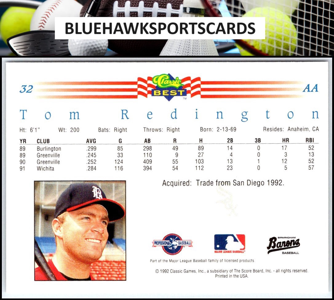 1992 Classic Best #32 Tom Redington