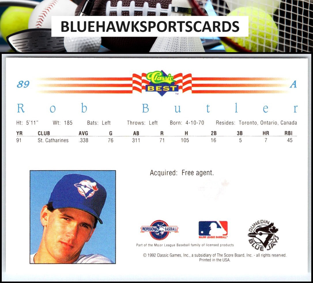 1992 Classic Best #89 Rob Butler