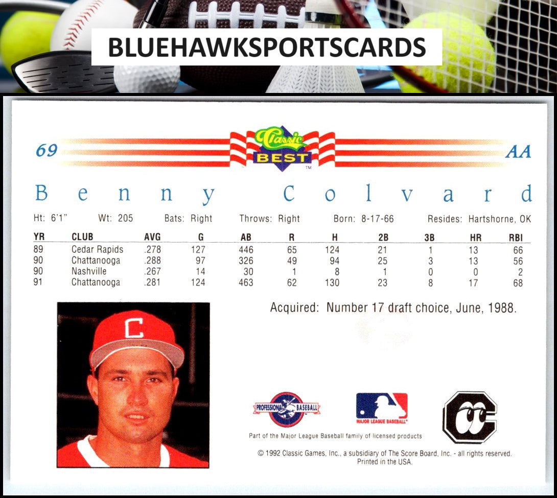 1992 Classic Best #69 Benny Colvard