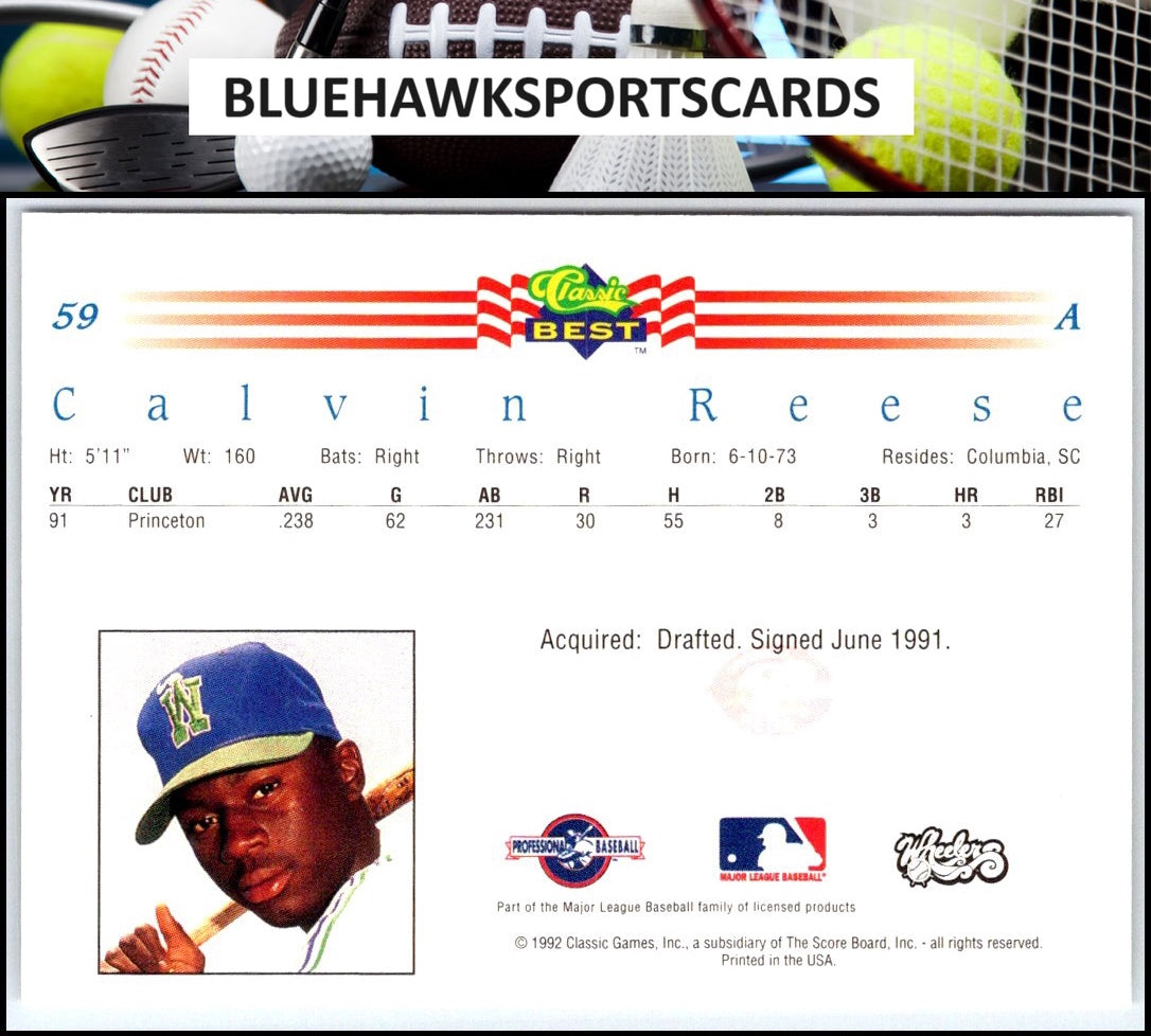 1992 Classic Best #59 Calvin Reese